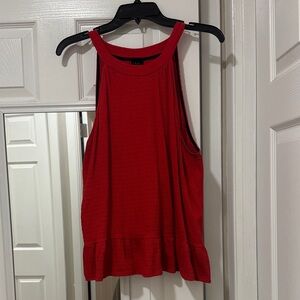 Red Sleeveless Top